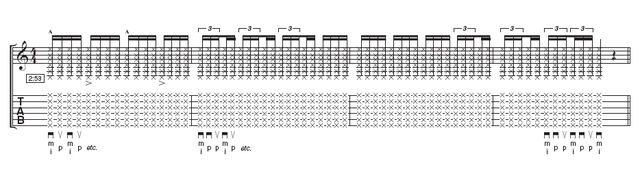 Rodrigo y Gabriela on right-hand technique Tab: Combining rhythms - Make up your own combinations from the triplet and semiquaver ideas here. Remember: accuracy is much more important than sheer speed.